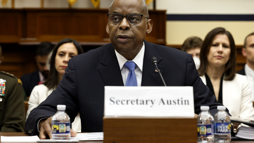  U.S. Defense Secretary Lloyd Austin testifies before the House Armed Services Committee in the Rayburn House Office Building on Capitol Hill on April 30, 2024 in Washington, DC. The committee heard from Austin, Chairman of the Joint Chiefs of Staff Gen. Charles Brown Jr. and Under Secretary of Defense Comptroller Mike McCord about the Pentagon's FY2025 budget request. (Photo by Chip Somodevilla/Getty Images)