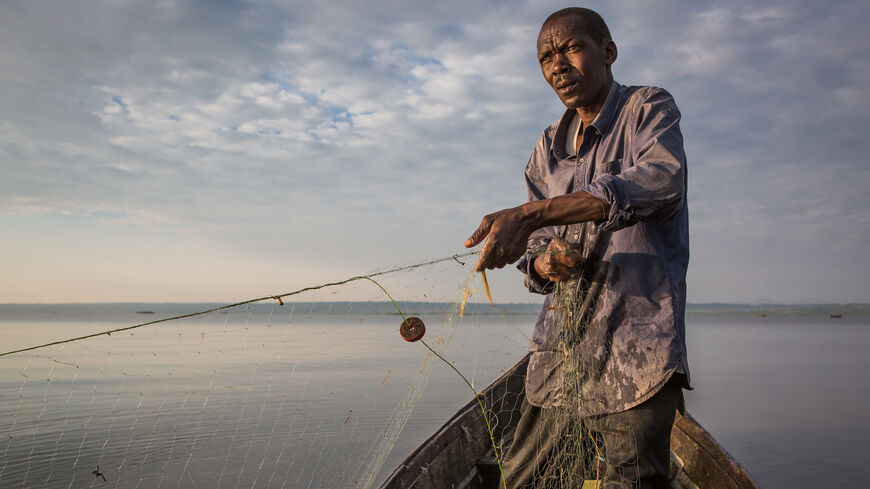 Kenyan fisherman Enos Awele Ajuoga takes his nets out of Lake Victoria’s water every morning but catches have reduced as unsustainable fishing practices and water pollution by wastewater, agro-pesticides and fertilizers have decimated fish stocks.