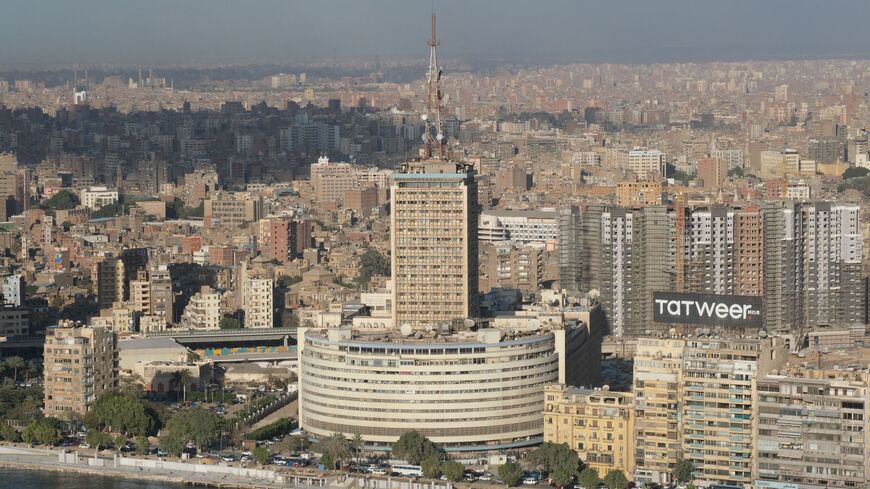 an. 13, 2022, photo shows the broadcasting headquarters of the Egyptian Radio and Television Union in Cairo. 