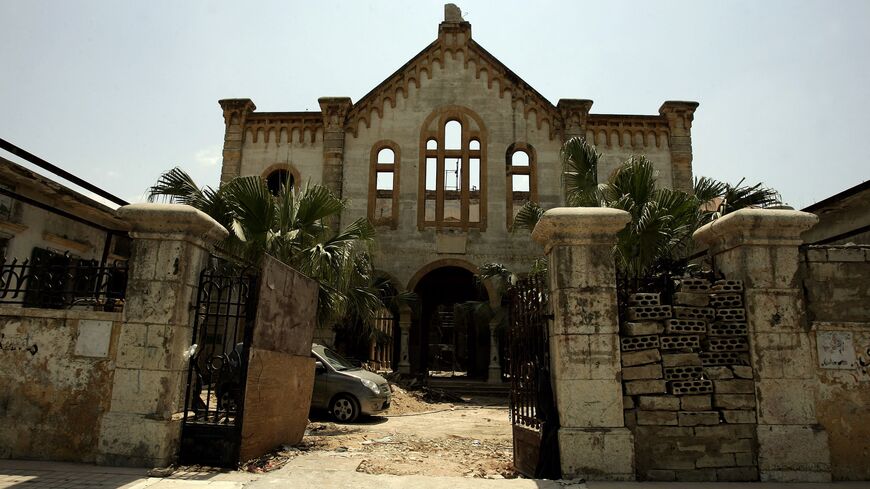 Entrance to the Magen Abraham synagogue in the Lebanese capital, Beirut, on Aug. 11, 2009.
