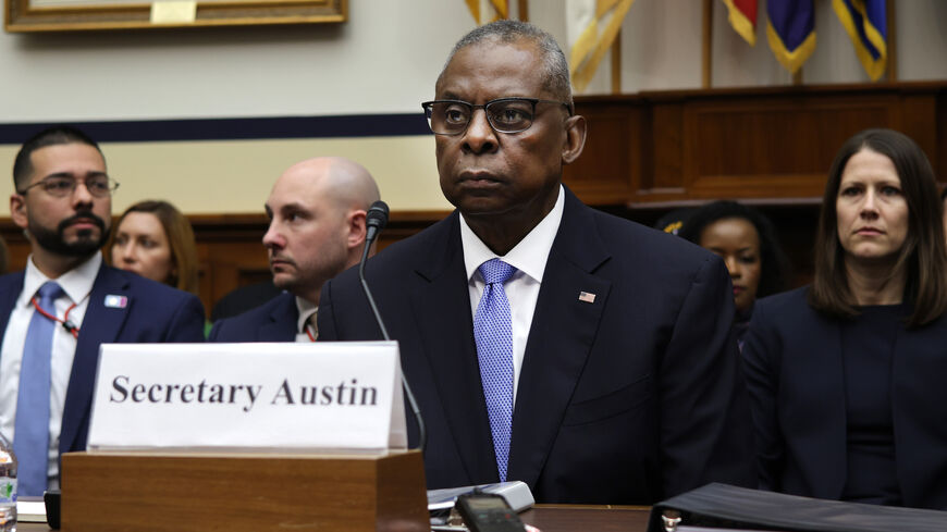 WASHINGTON, DC - FEBRUARY 29: U.S. Defense Secretary Lloyd Austin testifies during a hearing before the House Armed Services Committee at the Rayburn House Office Building on February 29, 2024 in Washington, DC. The committee held a hearing on “A Review of Defense Secretary Austin’s Unannounced Absence.” (Photo by Alex Wong/Getty Images)