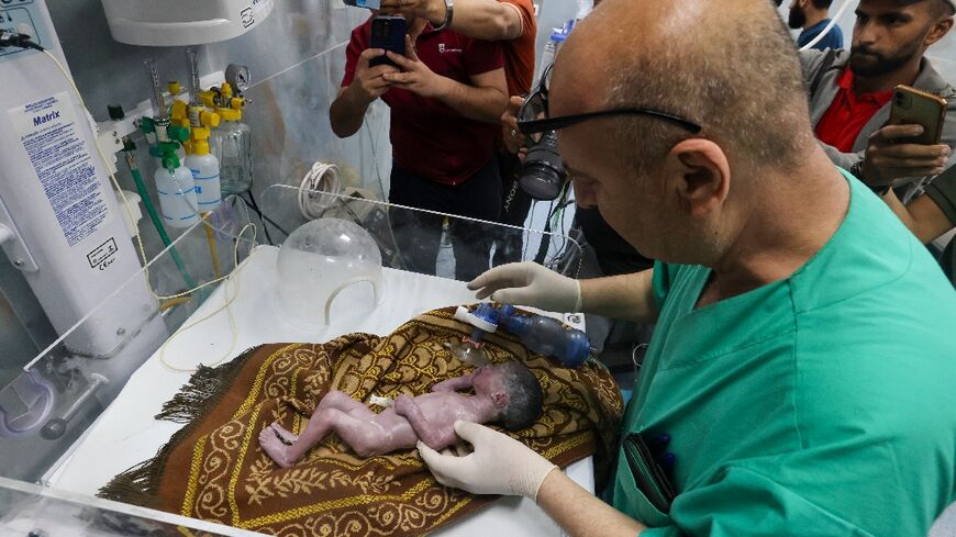 Sabreen al-Ruh is the only surviving member of her family after she was delivered by C-section from her dying mother's womb in Gaza