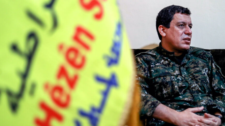 Mazloum Kobane, commander-in-chief of the Syrian Democratic Forces (SDF), speaks during an interview in the countryside outside the northwestern Syrian city of Hasakah, in the province of the same name, on Jan. 24, 2019. 