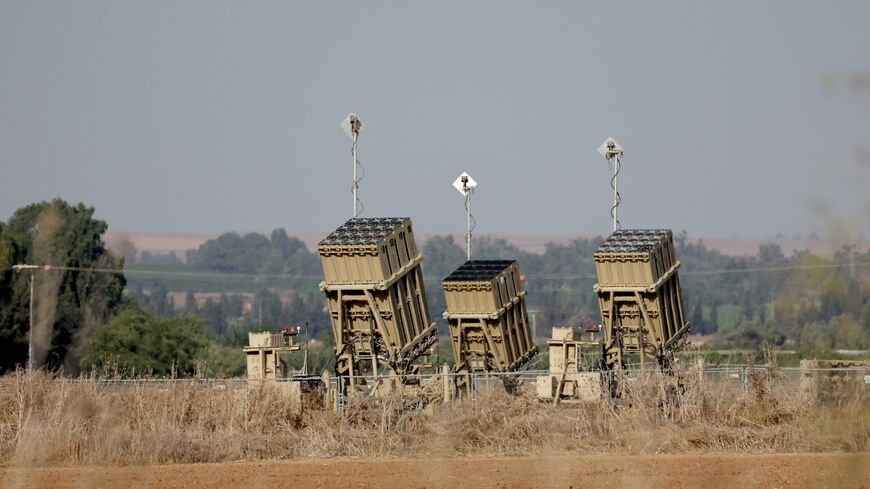  Israel's Iron Dome defence missile system is on alert, stationed close to the southern Israeli town of Sderot on Oct. 12, 2023.