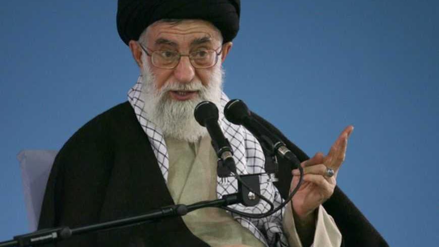 Iran's Supreme Leader Ayatollah Ali Khamenei speaks in Tehran January 8, 2007. Khamenei said on Monday Tehran would never yield to international pressure to deprive it of its right to nuclear technology, state radio said.  REUTERS/Stringer (IRAN) - RTR1KZH5