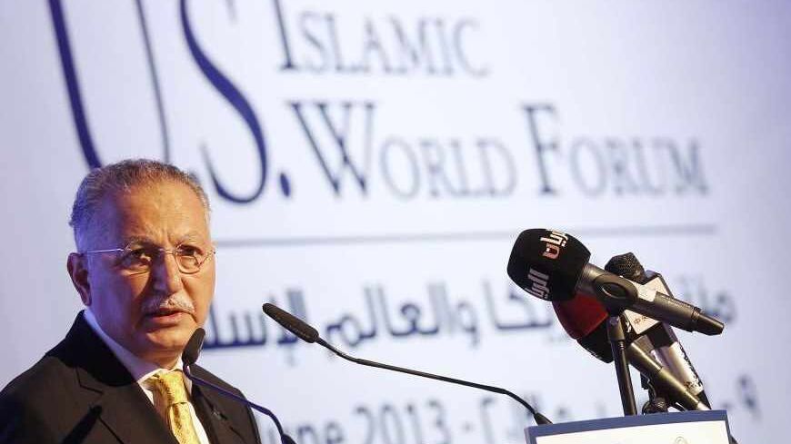 Organization of Islamic Cooperation Secretary General Ekmeleddin Ihsanoglu speaks during the U.S.-Islamic World Forum in Doha June 9, 2013. REUTERS/Mohammed Dabbous (QATAR - Tags: RELIGION POLITICS) - RTX10HR0
