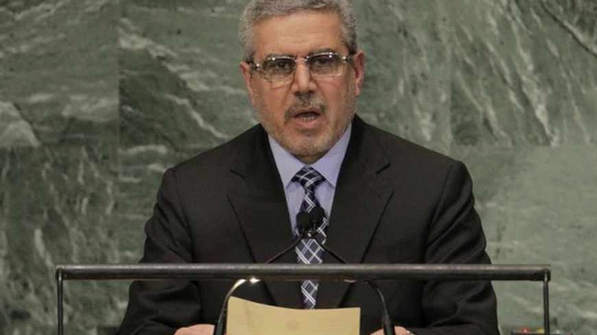 Iraq's Vice-President Khudayr al-Khuzai addresses the 67th United Nations General Assembly at the U.N. Headquarters in New York, September 27, 2012.  REUTERS/Brendan McDermid (UNITED STATES - Tags: POLITICS) - RTR38II8