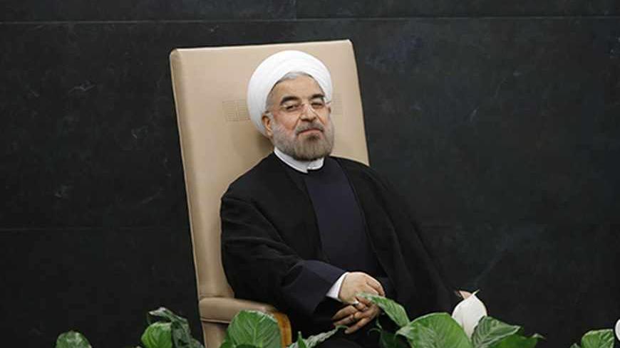 Iran's President Hassan Rouhani waits to address the 68th United Nations General Assembly at UN headquarters in New York, September 24, 2013 REUTERS/Ray Stubblebine (UNITED STATES  - Tags: POLITICS)   - RTX13YBM