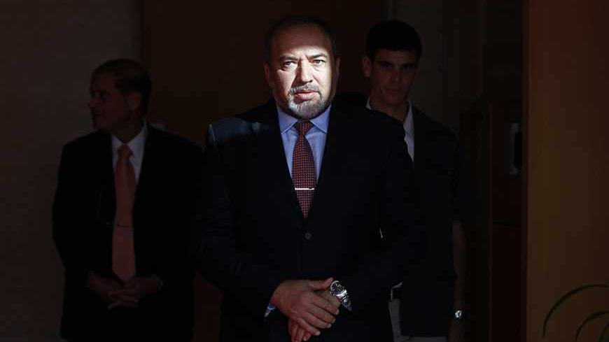 Israel's Foreign Minister Avigdor Lieberman waits for the arrival of European Union's Foreign Policy Chief Catherine Ashton to their meeting in Jerusalem August 29, 2011. REUTERS/Baz Ratner(JERUSALEM - Tags: POLITICS) - RTR2QHBD