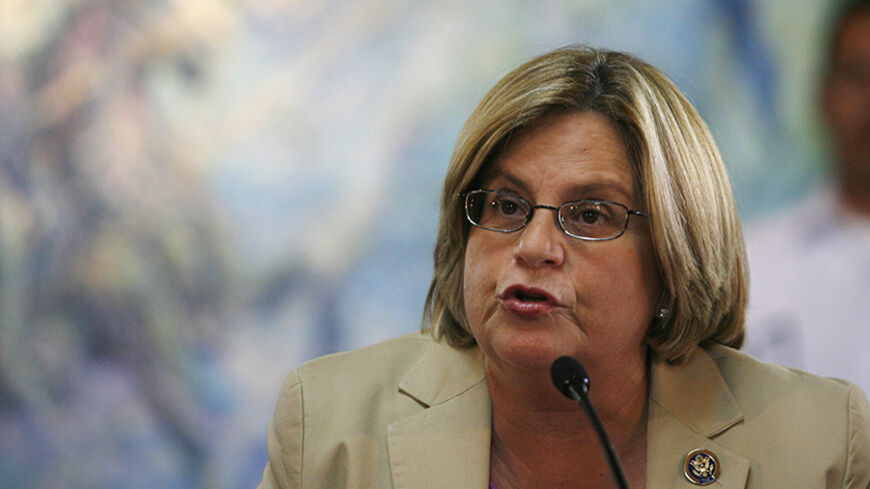 U.S. Congresswoman Ileana Ros-Lehtinen of Florida answers reporters' questions during a news conference at the Presidential House in Tegucigalpa October 5, 2009. Ros-Lehtinen is visiting Honduras to support Micheletti. REUTERS/Oswaldo Rivas (HONDURAS POLITICS) - RTXPCAF
