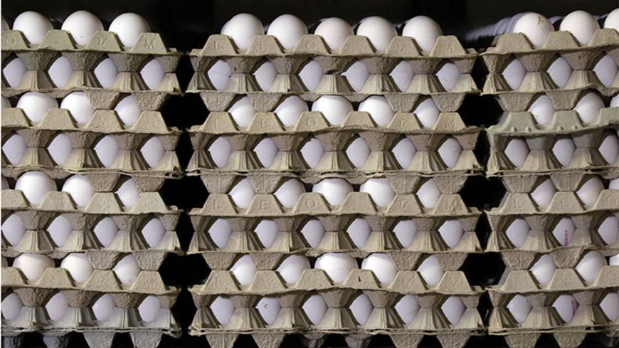 Eggs packed in cartons are pictured at a chicken farm in the western town of Schleiden January 6, 2011. The German government moved to calm public fears on Wednesday after highly toxic dioxin contamination in the feed of poultry and hogs turned out to be far more widespread than first thought. REUTERS/Ina Fassbender (GERMANY - Tags: POLITICS HEALTH FOOD) - RTXW9LJ