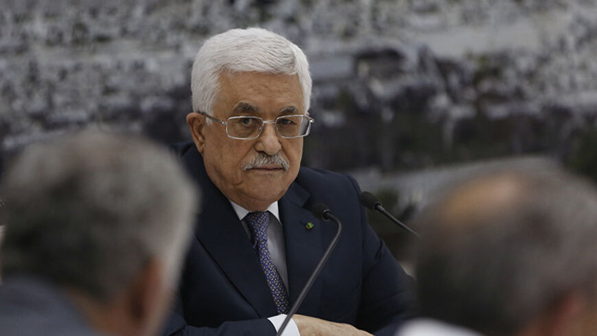 Palestinian President Mahmoud Abbas meets with Palestinian leadership in the West Bank city of Ramallah August 26, 2014. Abbas, 79, says he will not stand in future elections, so it is only a matter of time before he passes the baton to a new leader, one whom the vast majority of Palestinians - 4.4 million in the West Bank and Gaza and nearly 7 million elsewhere around the world - hope will lead to the foundation of an independent Palestinian state. The problem is that Abbas has not named a successor and sh