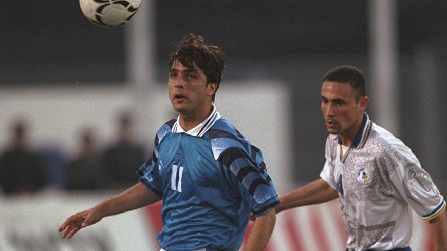 30 Apr 1997:  Eli Ohana of Israel in action during the World Cup Qualifier against Cyprus in Tel Aviv, Israel. Israel won 2-0. \ Mandatory Credit: Mark Thompson /Allsport