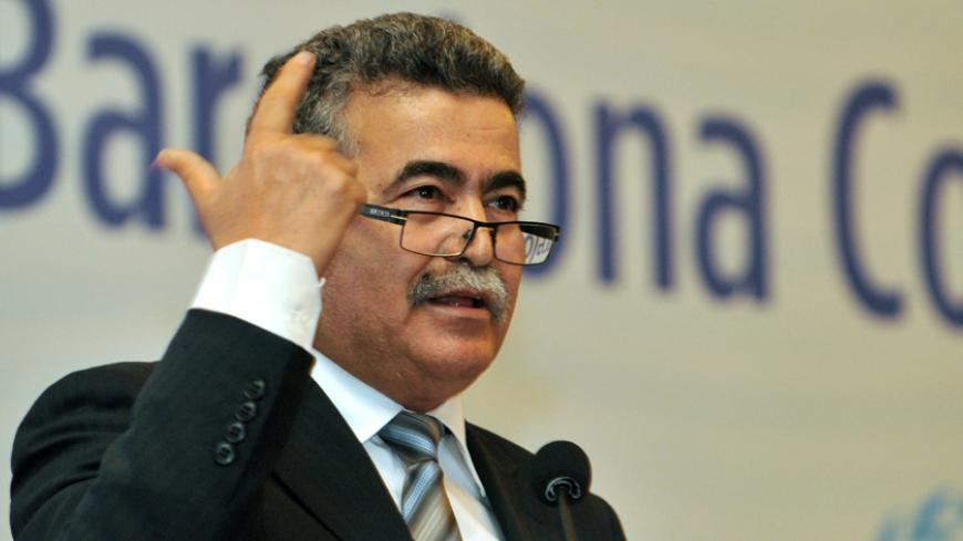 Israel's Environment Minister Amir Peretz speaks during the 18th ordinary meeting of contracting parties to the Barcelona convention and its protocols on December 5 2013 in istanbul. It is the first such trip of an Israeli cabinet minister in Turkey since the rupture of relations between the two former allies over a deadly raid on a Gaza-bound flotilla. Ties between Israel and Turkey hit an all-time low in May 2010 when Israeli commandos staged a pre-dawn raid on a flotilla of ships trying to taking aid to 