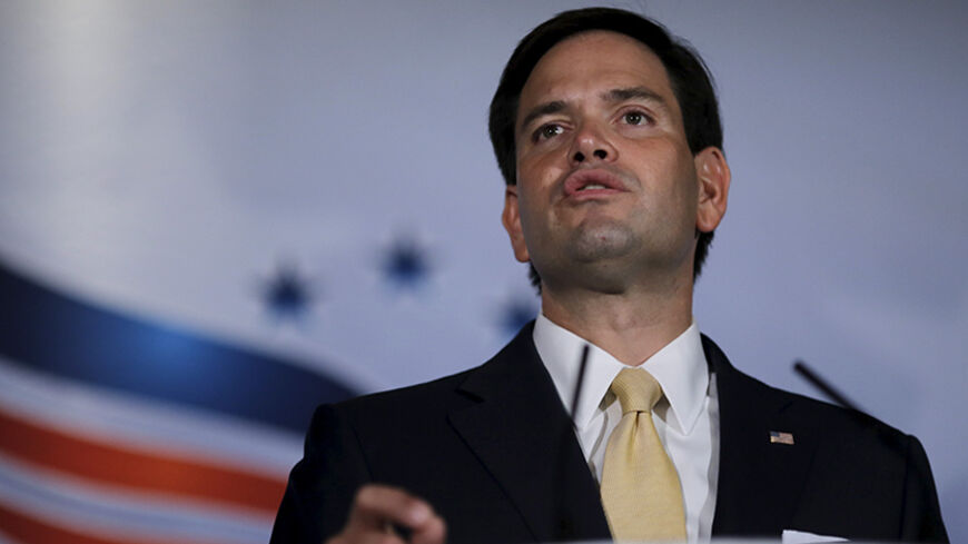 Republican presidential candidate Senator Marco Rubio (R-FL) addresses a legislative luncheon held as part of the "Road to Majority" conference in Washington June 18, 2015. REUTERS/Carlos Barria  - RTX1H4T6