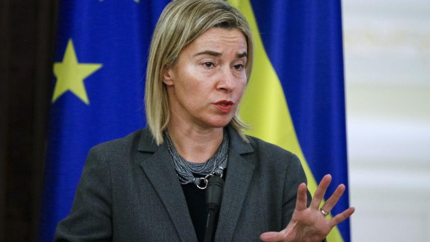 European Union foreign policy chief Federica Mogherini speaks during a news conference in Kiev, Ukraine, November 9, 2015. REUTERS/Gleb Garanich - RTS655Y