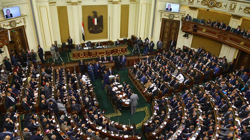 A general view taken on January 10, 2016 shows members of Egypt's new parliament meeting during their inaugural session in the capital Cairo.

 / AFP / STR        (Photo credit should read STR/AFP/Getty Images)
