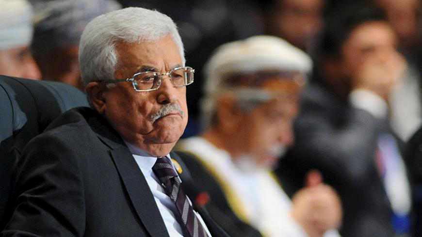 Palestinian President Mahmoud Abbas attends the opening meeting of the Arab Summit in Sharm el-Sheikh, in the South Sinai governorate, south of Cairo, March 28, 2015. Arab League heads of state are holding a two-day summit to discuss a range of conflicts in the region, including Yemen and Libya, as well as the threat posed by Islamic State militants. REUTERS/Stringer - RTR4V971