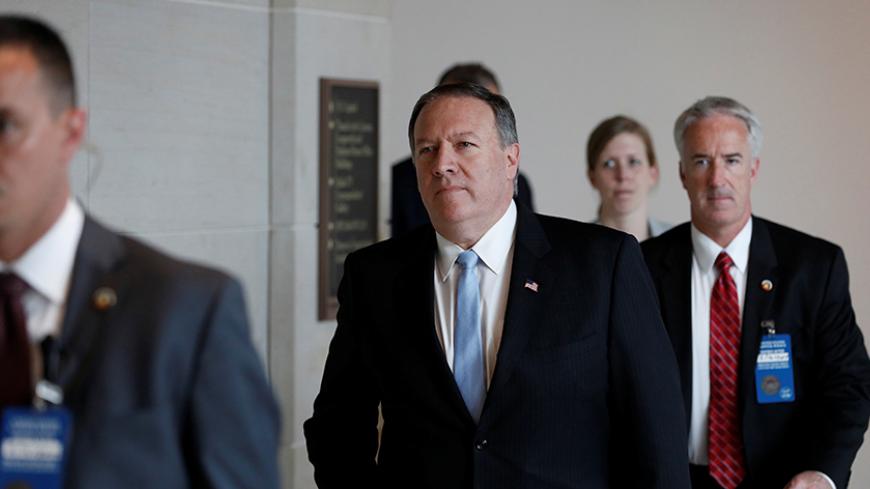Central Intelligence Agency Director Mike Pompeo arrives for a closed briefing before the House Intelligence Committee on Capitol Hill in Washington, D.C., U.S. May 16, 2017.  REUTERS/Aaron P. Bernstein - RTX364MJ