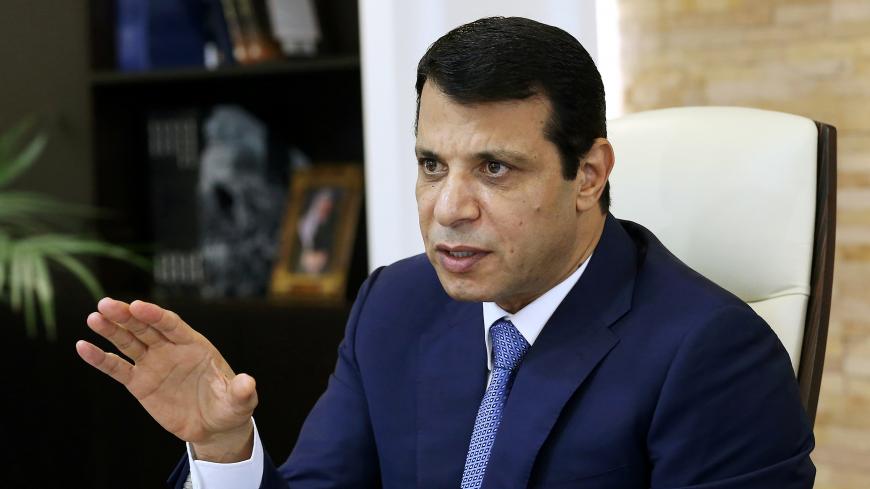 Mohammed Dahlan, a former Fatah security chief, gestures in his office in Abu Dhabi, United Arab Emirates October 18, 2016. Picture taken October 18, 2016. REUTERS/Stringer  - S1AEUJEJBIAA