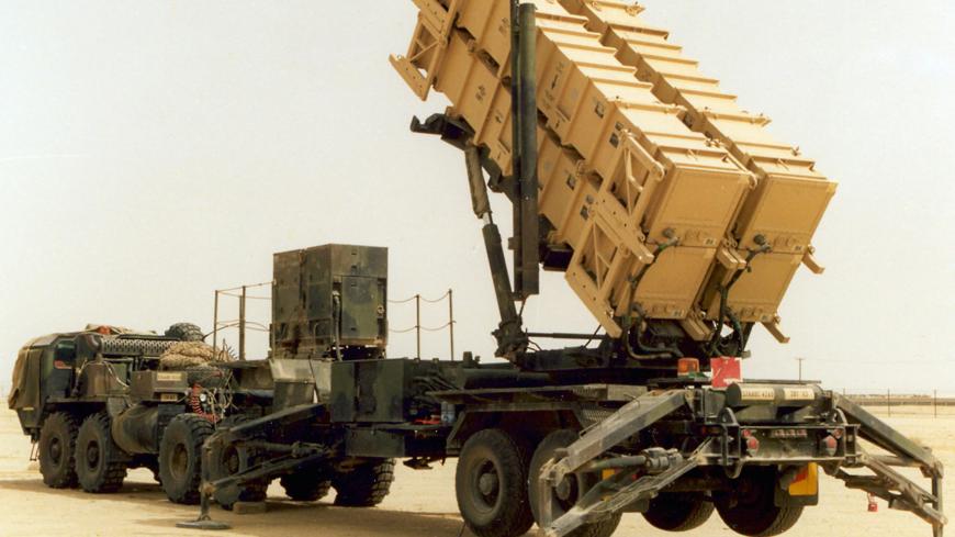An American made Patriot missile launcher of the Kuwait Air Force, used
to shoot down incoming ballistic missiles, is deployed in an undated
file photograph. A U.S. Patriot missile battery may have engaged a
British Royal Air Force aircraft near

the Kuwaiti border on Sunday, a Pentagon spokesman said. REUTERS/Kuwait
Ministry of Defence - RP3DRINEPZAA