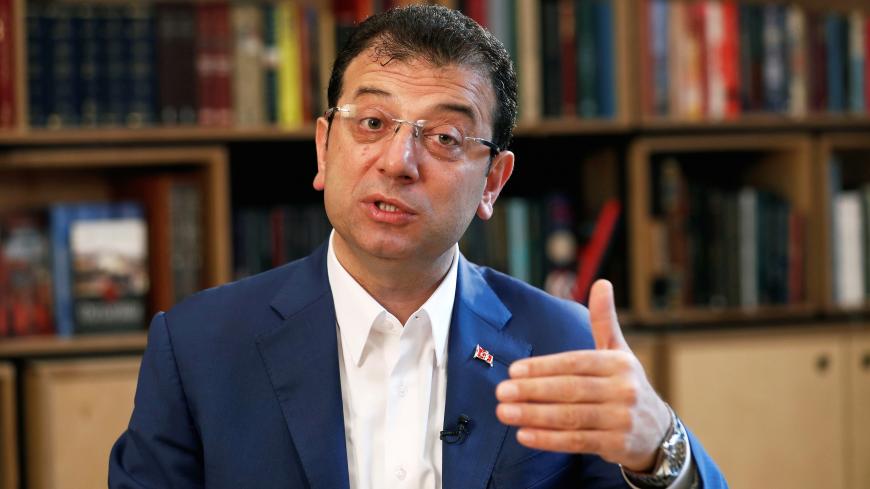 Ekrem Imamoglu, ousted Istanbul Mayor from the main opposition Republican People's Party (CHP), speaks during an interview with Reuters in Istanbul, Turkey, May 9, 2019. REUTERS/Murad Sezer - RC14F86613B0
