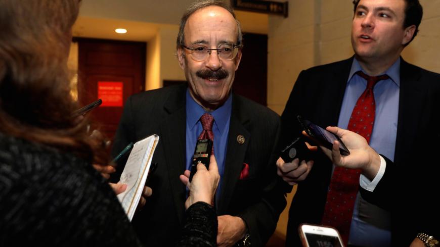 House Foreign Relations Committee Democratic Ranking member Rep. Eliot Engel (D-NY) speaks with reporters after a closed intelligence briefing with CIA Director Gina Haspel on the death of Saudi dissident Jamal Khashoggi on Capitol Hill in Washington, U.S., December 12, 2018. REUTERS/Yuri Gripas - RC1BF7613400