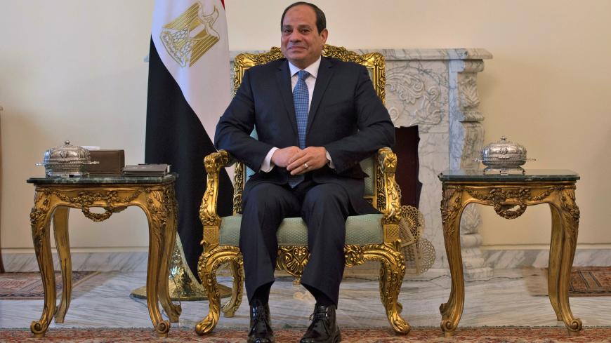 Egyptian President Abdel Fattah al-Sisi is pictured during his meeting with the U.S. Secretary of State Mike Pompeo in Cairo, Egypt, January 10, 2019. Andrew Caballero-Reynolds/Pool via REUTERS - RC127D944080