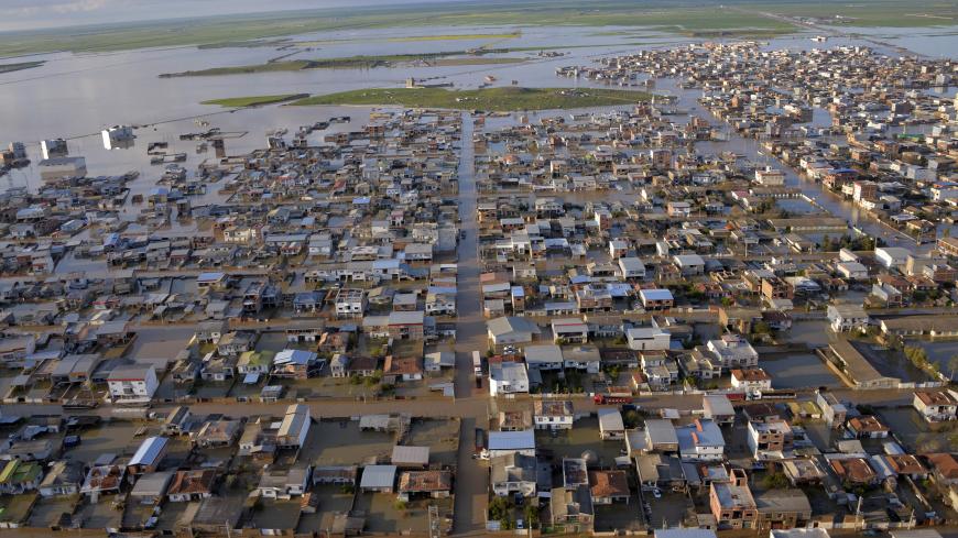 TOPSHOT - This photograph released by the Iranian news agency Fars News on March 23, 2019, shows flooded streets in the northern Iranian village of Agh Ghaleh. (Photo by Ali DEHGHAN / fars news / AFP) / XGTY / === RESTRICTED TO EDITORIAL USE - MANDATORY CREDIT "AFP PHOTO / HO /FARS NEWS" - NO MARKETING NO ADVERTISING CAMPAIGNS - DISTRIBUTED AS A SERVICE TO CLIENTS ===
== best quality available==        (Photo credit should read ALI DEHGHAN/AFP/Getty Images)