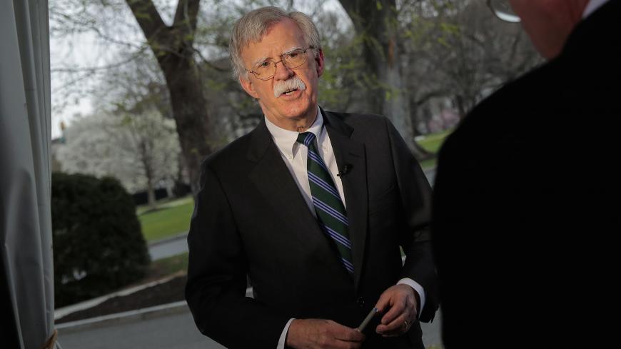U.S. National Security Advisor John Bolton speaks during an interview at the White House in Washington, U.S., March 29, 2019. REUTERS/Brendan McDermid - RC12E94345A0