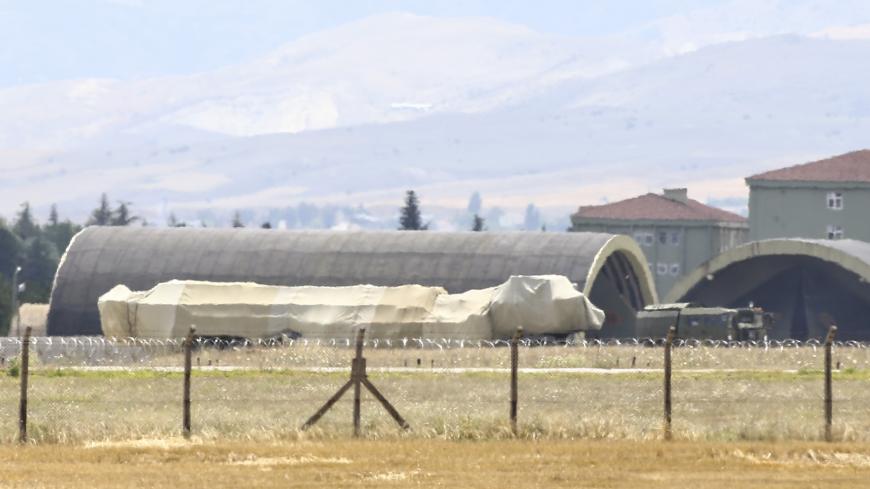 ANKARA, TURKEY - JULY 14: A view of Murted Air Base as cargo aircraft carrying components of Russian S-400 Long Range Air and Missile Defense Systems lands in Ankara, Turkey on July 14, 2019. Delivery of S-400 Long Range Air and Missile Defense Systems is continuing as planned, and the seventh plane carrying S-400 parts landed at Murted Airbase outside Ankara.
 (Photo by Gokhan Balci/Anadolu Agency/Getty Images)
