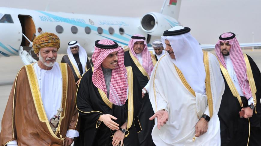 Foreign ministers of the Gulf Cooperation Council (GCC) arrive, ahead of an annual leaders summit in Riyadh, Saudi Arabia, December 9, 2019. Saudi Press Agency/Handout via REUTERS ATTENTION EDITORS - THIS PICTURE WAS PROVIDED BY A THIRD PARTY. - RC2RRD9HRDDG