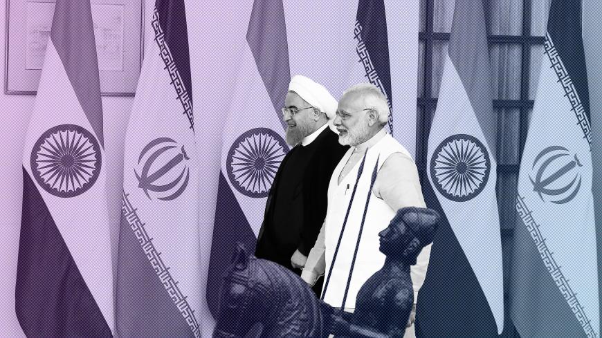 Iranian President Hassan Rouhani and India's Prime Minister Narendra Modi arrive for a photo opportunity ahead of their meeting at Hyderabad House in New Delhi, India, February 17, 2018. REUTERS/Adnan Abidi - RC1568DFA890
