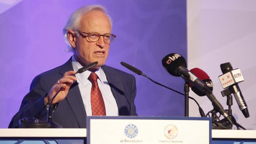 Vice president and director of the Foreign Policy Program at the Brookings Institution in Washington D.C. , Martin Indyk, speaks during the U.S.- Islamic World Forum in Doha June 9, 2013. REUTERS/Mohammed Dabbous (QATAR - Tags: RELIGION) - RTX10HPL