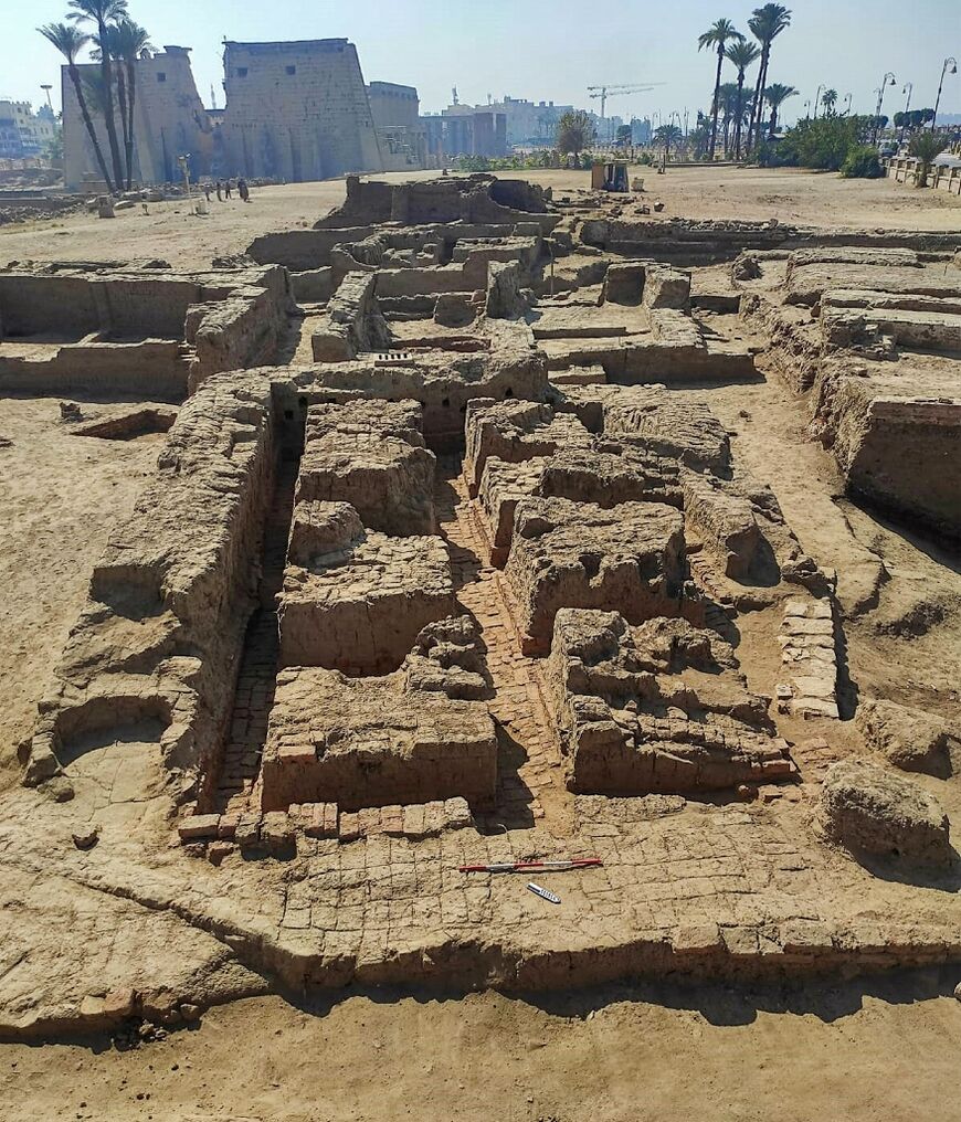 The excavation site of the Roman-era city discovered in the Egyptian city of Luxor, as seen in this photograph from the Egyptian Ministry of Antiquities