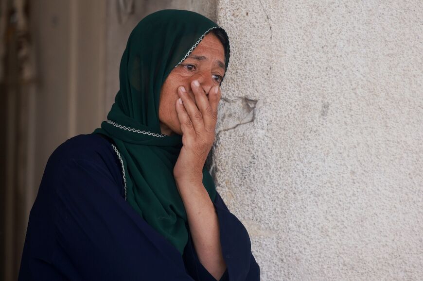 A Palestinian woman mourns the death of a loved one at Al-Najjar hospital following an Israeli bombardment in Rafah
