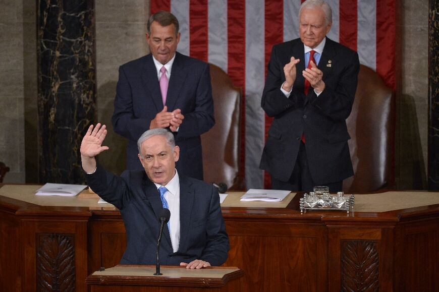 Israel's Prime Minister Benjamin Netanyahu delivers a speech to the US Congress in March 2015 attacking then president Barack Obama's Iran diplomacy