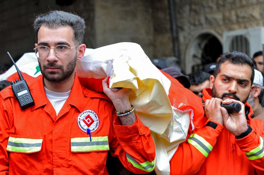 Seven first responders from Lebanon's Emergency and Relief Corps were killed in the March 27 strike