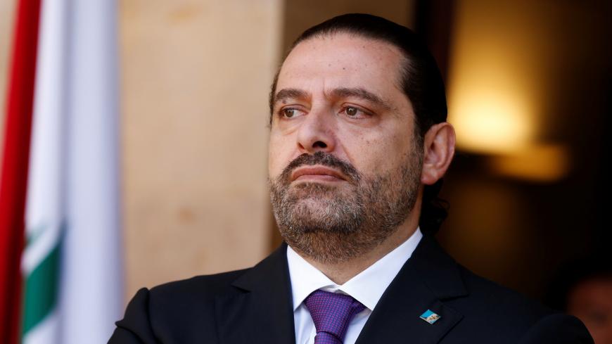 Lebanon's Prime Minister Saad al-Hariri is seen at the governmental palace in Beirut, Lebanon October 24, 2017. Picture taken October 24, 2017. REUTERS/Mohamed Azakir - RC1F0AAA54F0
