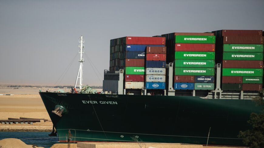 The container ship 'Ever Given' is refloated, unblocking the Suez Canal on March 29, 2021 in Suez, Egypt. This morning the container ship came partly unstuck from the shoreline, where it ran aground in the canal last Tuesday, and later resumed its course shortly after 3 pm local time. The Suez Canal is one of the world's busiest shipping lanes and the blockage had created a backlog of vessels at either end, raising concerns over the impact on global shipping and supply chains.