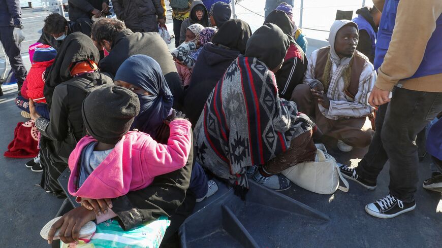 migrants detained by Libyan coast guard