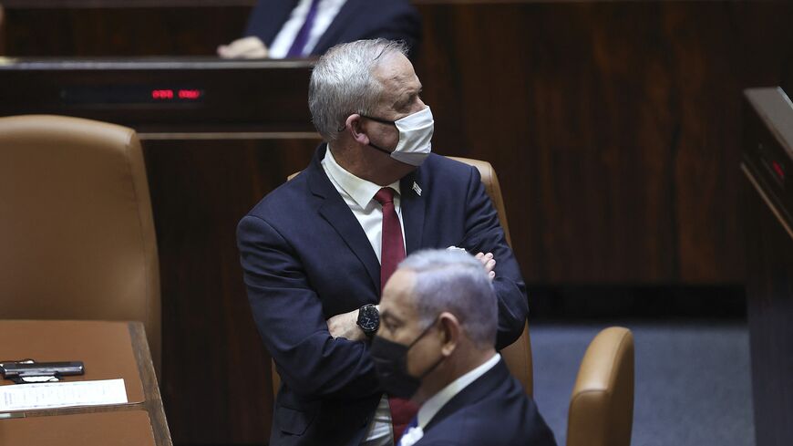 Netanyahu and Gantz at Knesset swearing-in