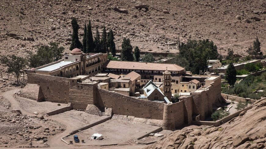 A picture taken on April 16, 2017, shows a general view of the Monastery of St. Catherine in Egypt's South Sinai.
