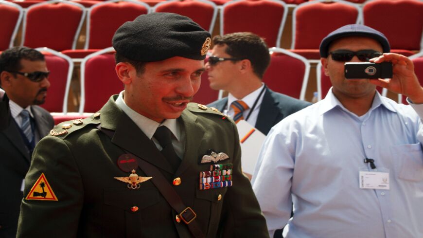 Jordanian Prince Hamzah Bin al-Hussein attends the SOFEX Jordan (Special Operations Forces Exhibition and Conference) on May 11, 2010, in Amman, Jordan. 