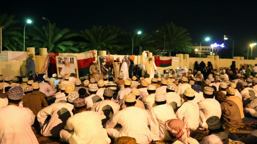 Activists camp outside the Oman Gulf state's consultative council as they continue a series of anti-corruption protests on March 3, 2011, in Muscat.