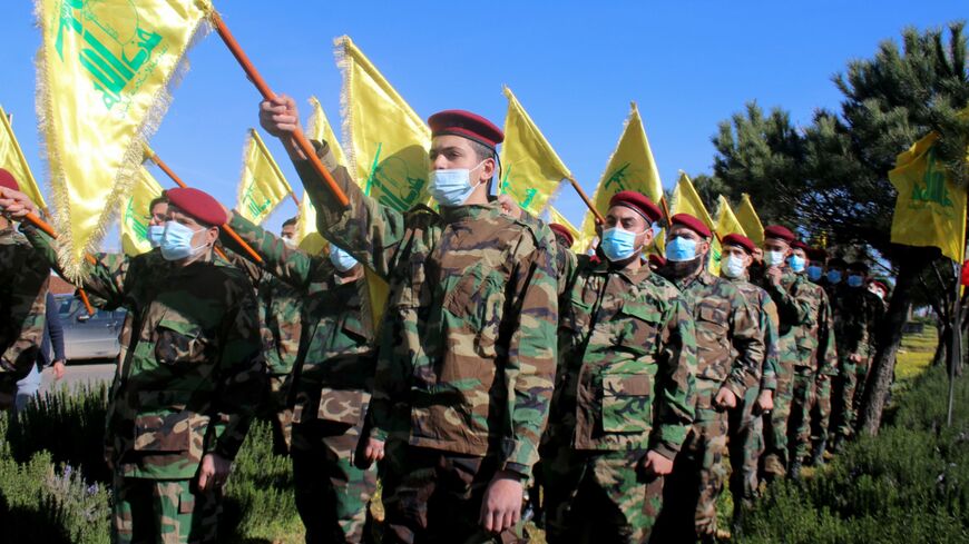 Hezbollah marchers