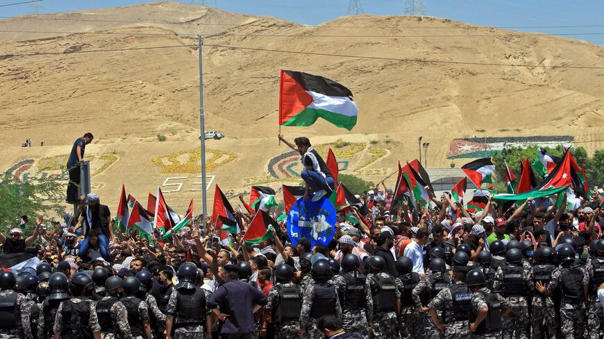 Jordan border protest