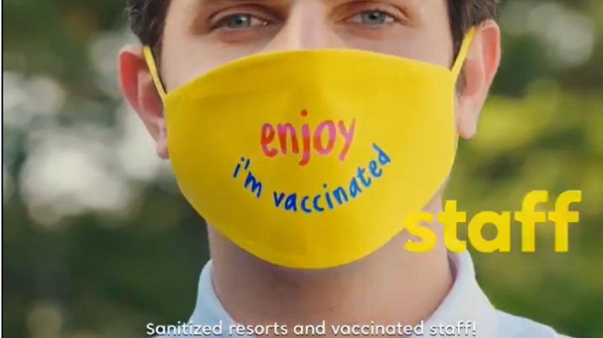 "enjoyed — i'm vaccinated" face mask