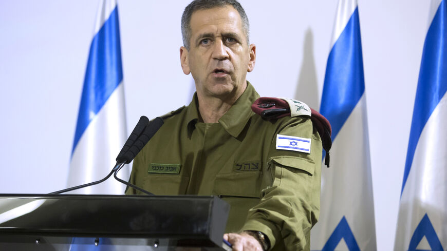 IDF Chief Aviv Kochavi makes a statement on Nov. 12, 2019 in Tel Aviv, Israel. 
