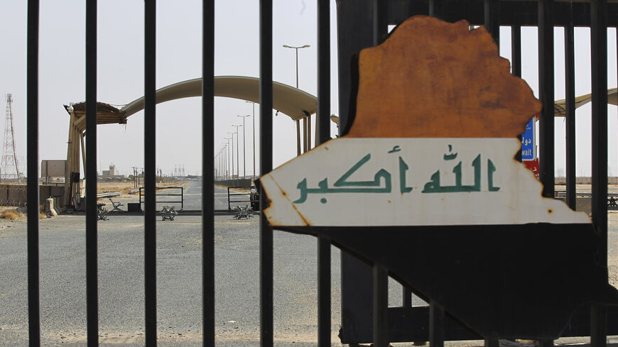 A picture taken during the visit of Iraqi prime minister to the southern city of Basra shows the Safwan border crossing with Kuwait, July 15, 2020.